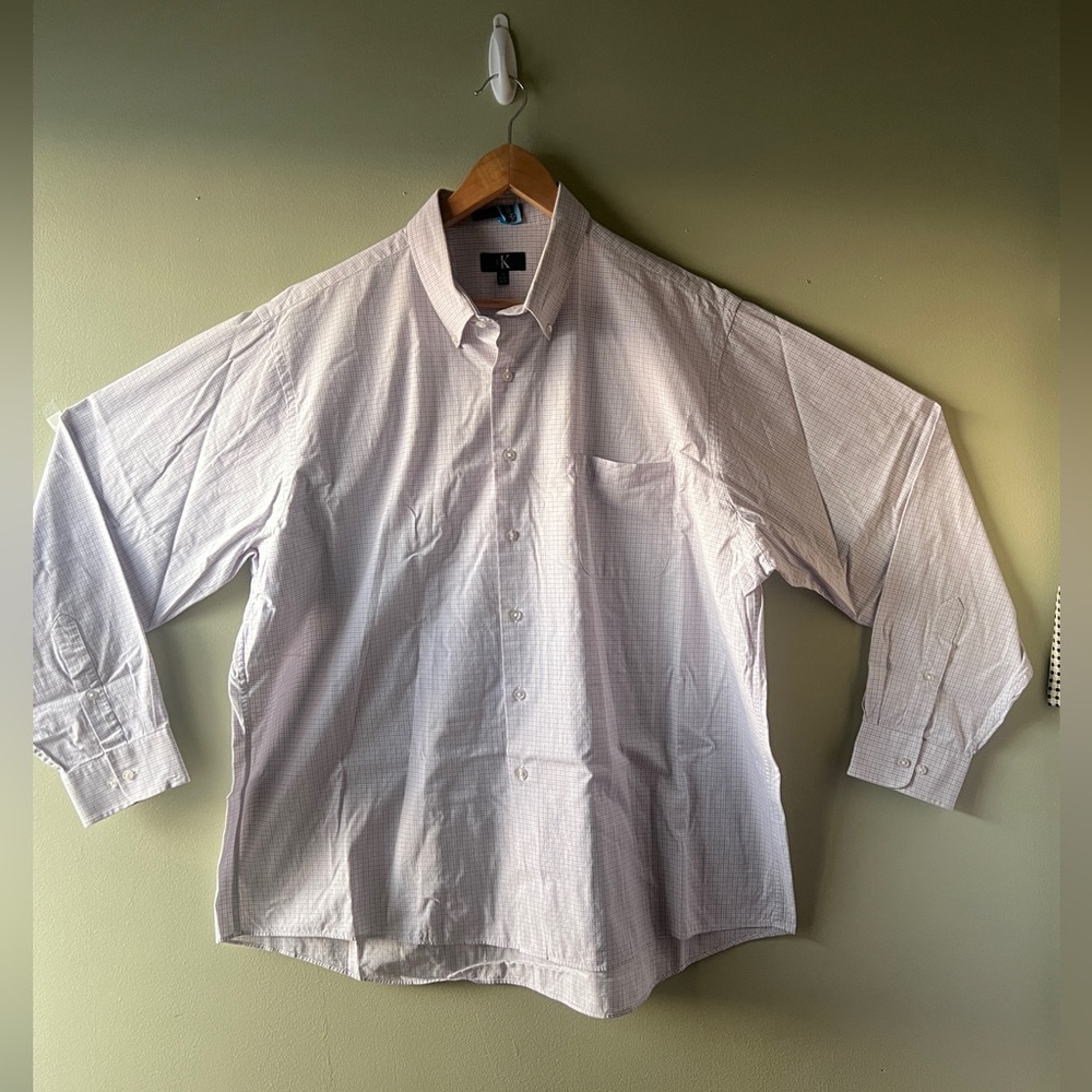 Calvin Klein Mens Cotton Dress Shirt Size 18/18.5 XXL NWOT